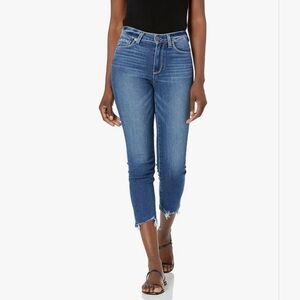 PAIGE DENIM | Hoxton Slim Crop Jeans | Size 31 | Croatia With Cropped Frayed Hem